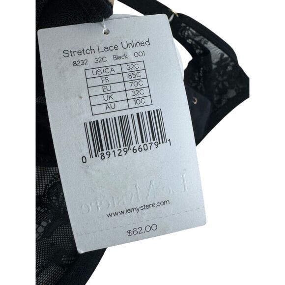 Le Mystère Portrait Underwire Stretch Lace Bra Women's Size 32C - Picture 8 of 14